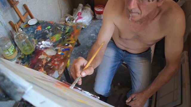 Atelier Painting Artist, Artist Painting Top Shot