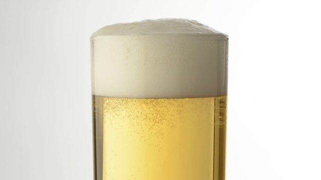Detalle de una vaso de cerveza