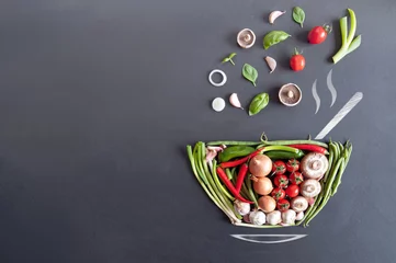 Papier Peint photo autocollant Légumes Soup bowl concept