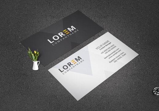 Gray and Orange Business Card Layout