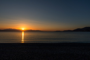 Sunset at Loutraki in Greece