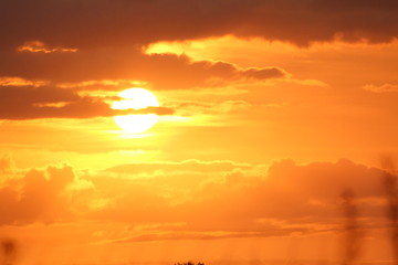 Oranje zonsondergang