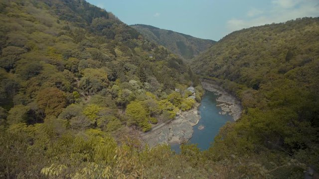 Amazing view of Oi River in Kyoto. 25fps.