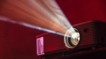 Cinemagraph of digital projector beam