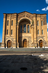 Fototapeta premium Porto Nacional, Tocantins, Brazil, June 21, 2011. Cathedral of Our Lady of Mercy, National Harbor. National Harbor is a municipality in the Brazilian state of Tocantins.