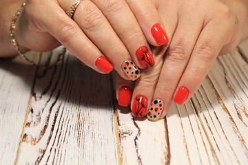 fashionable red manicure