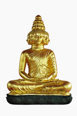 The golden buddha isolated