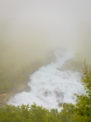 Waterfall along the Aurlandsfjellet Norway