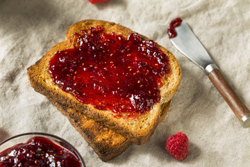 Healthy Homemade Raspberry Jam Preserve