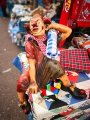 Clown in an Amsterdam Local Market 