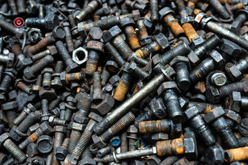 old rusty bolts and nuts Rusty