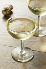 Bubbly Champagne Wine in a Coupe Glass