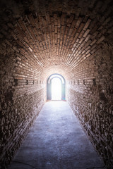 Obraz premium Entrance to the Ancient Thracian tomb Heroon in Pomorie, Bulgaria