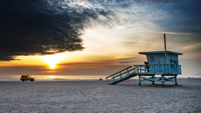 California Beach Sunset Along The PCH