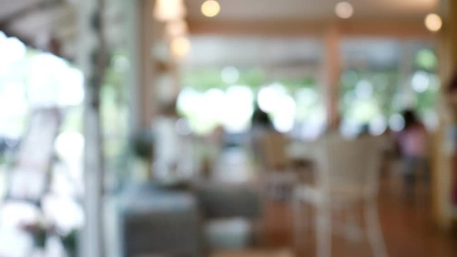 blur scene, cafe restaurant