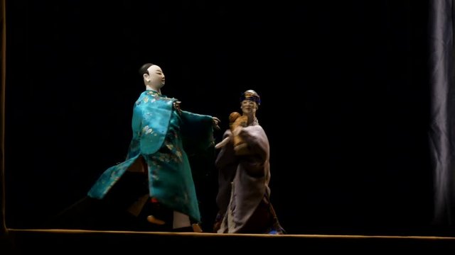 Traditional hand puppet, Chinese culture.