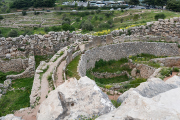 Mycenae archaeological site in Greece