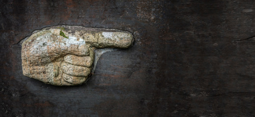 Finger pointing direction