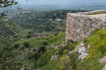 Mycenae archaeological site in Greece