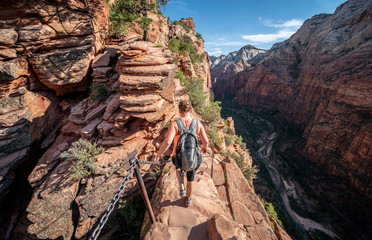 Females epic summit to Angels Landing - Zion National Park