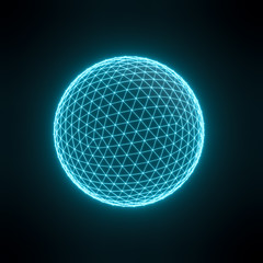 Screen lock on mobile phone 3d illustration