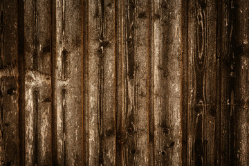 Old rustic wood planks background  -   Dark brown texture