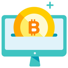 Bitcoin insert flat illustration