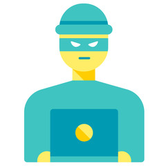 Hacker flat illustration