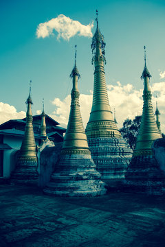 Temple complex, Inle Lake, Burma