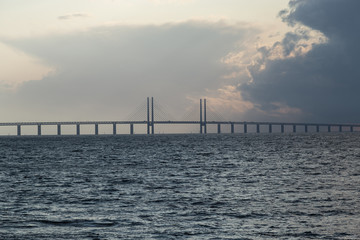 Fototapeta na wymiar Öresund bridge, connection between Denmark ans Sweden