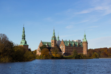 Beuatiful view of Fredensborg palace in Hilleroed, Denmark
