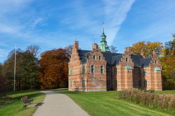 Beuatiful view of Fredensborg palace in Hilleroed, Denmark