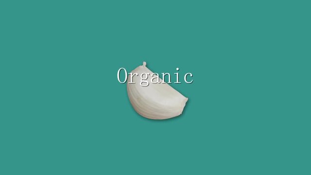 Digitally generated video of garlic 