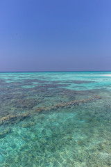Fototapeta na wymiar Blue tropical sea, turquoise water