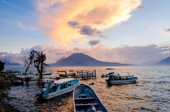 Sunset On Lake Atitlan