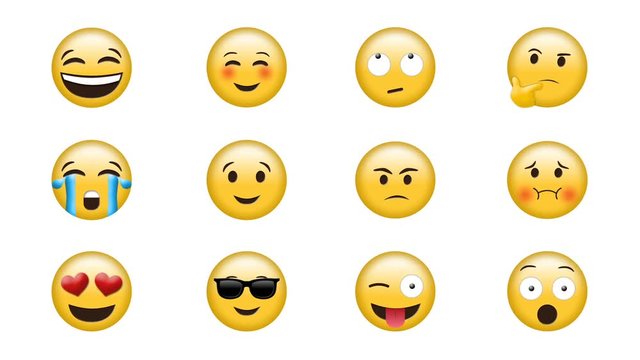 Digital generated video of emoji 