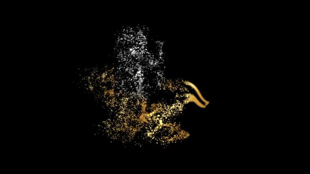 Shiv ling of Shiva Religious symbol Animation, Particle Animation of Religious Icon Shiv ling.Religious sign Shiv ling Animation.