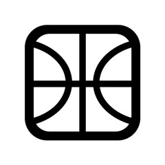 Basketball. Logo of the square form isolated. Vector.