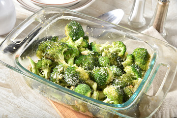 Roasted parmesan broccoli