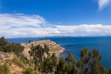 Fototapeta na wymiar View of the sea from an Island