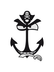 pirat seeräuber gesicht cartoon comic böse lustig anker boot schiff schwimmen meer matrose kapitän segeln segelschiff seemann yacht reise wasser verein club segelboot