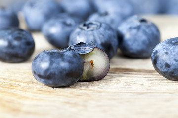 ripe blueberry berries