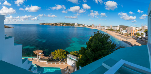 Panoramic view of Bay in front of Magaluf
