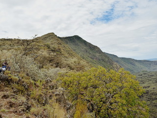 Fototapeta na wymiar The volcanic crater at Mount Suswa, Rift Valley, Kenya