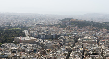 Fototapeta premium At the top of Mount Lycabettus, Athens in Greece