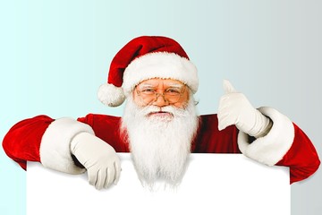 Portrait of Smiling Santa Claus on white background