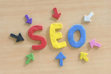 SEO, Search Engine Optimization ranking concept.