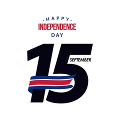 Happy Costa Rica Independence Day Vector Template Design Illustration