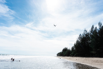 Plane, Beach, Moments