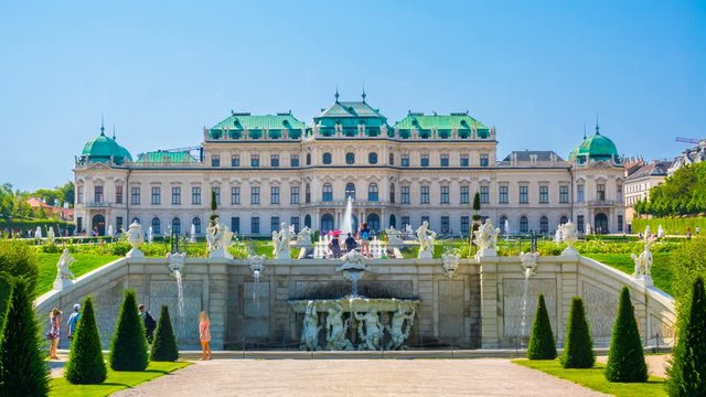 Vienna Belvedere Palace. Time lapse